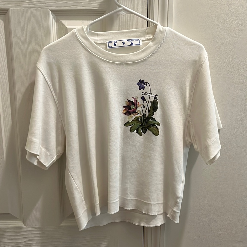 COPY - Off White Crop Tee